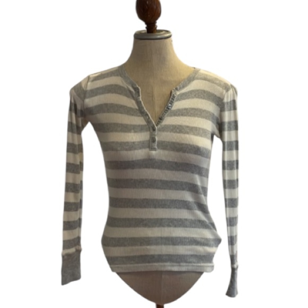 Y2K green dog top striped